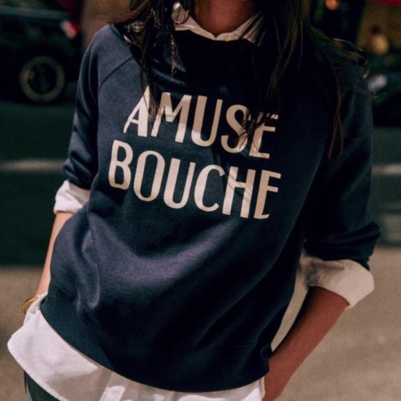 Sezane Tops - Looking to purchase Sezane Amuse Bouche Navy Sweatshirt sz L